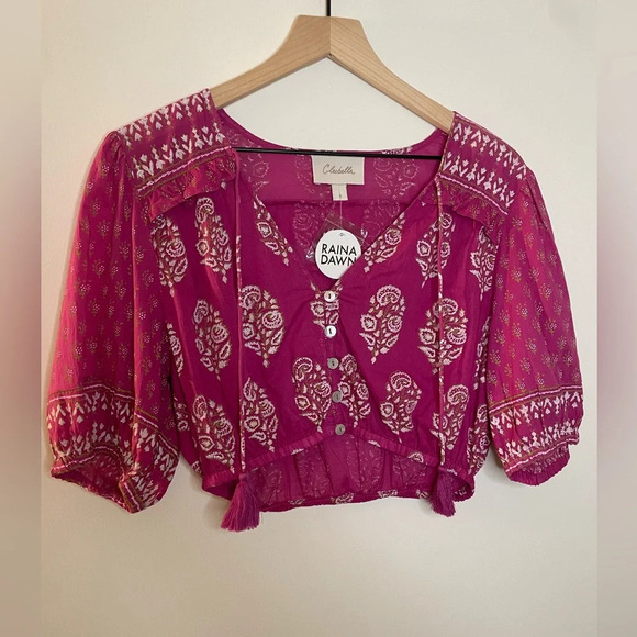 NEW Clebella Lilo Top, Mix Block Print, Size Small, sold out online ! - Picture 3 of 7